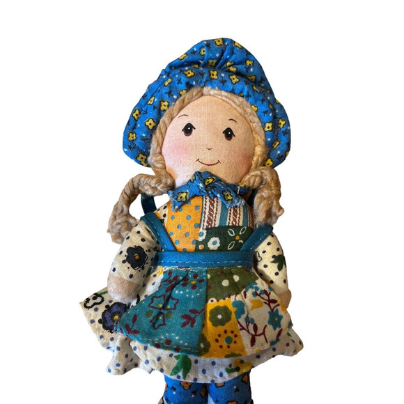 1970s Vintage Knickerbocker Holly Hobbie Rag Toy Doll Plush Mini 6" - Picture 2 of 5